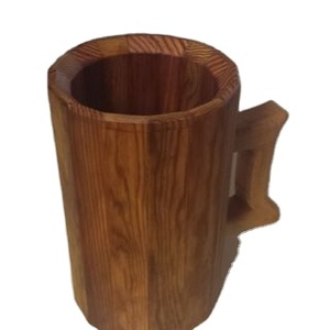 Taza de café y té de madera con logotipo personalizado, Estilo vintage, vientre grande, natural, verde, para restaurante - Product Image 6