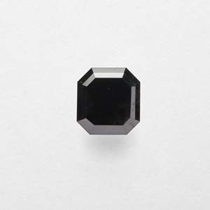 Diamante natural de 0.98ct, corte Asscher, tipo Sal y Pimienta, buen corte, suelto, 5.70X5.30X3.10, para fabricación de joyas, claridad VS2, certificado IGI - Product Image 2