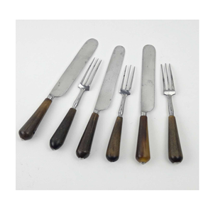 Exclusif Corne de Buffle Cuillère Serveur de Salade Cuillère Manche en Acier Couverts de Service Ensemble de Couverts Prix de Gros - Product Image 3