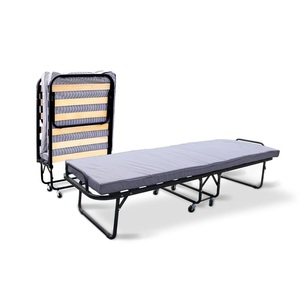 Cama Plegable Portátil de Hierro Resistente con Colchón de Microfibra - Diseño Moderno para Oficina y Huéspedes, Tamaños Especiales - Product Image 3