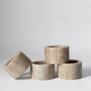 Anillo de Servilleta de Mármol Ecológico, Estilo Ecológico, para Decoración de Comedor Sostenible, con Materiales Naturales y Reutilizables - Product Image 1