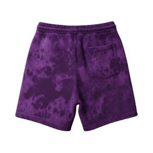 300g lavado estilo antiguo Retro High Street cintura elástica XS sólido 100% algodón hombres mujeres American Casual moda Pantalones cortos de punto - Product Image 4