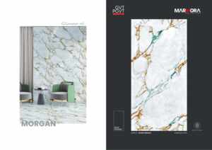 Dalles en porcelaine élégantes 600x1200, surface en marbre poli, adaptées aux halls d'hôtel et aux sols de luxe - Product Image 5