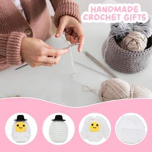Ensemble de peluches personnalisées pour les couples mariés et mariés, soutien émotionnel au crochet, cadeaux de mariage positifs pour les couples - Product Image 3