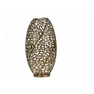 Vase moderne contemporain à fleurs en aluminium et corail à motif solide Vase de table moderne en métal Vase décoratif en métal de corail pour le salon - Product Image 5