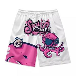 All Over Printing Custom 100% Poliéster Sublimación Gimnasio Pantalones cortos para hombres Verano Hombres Anime Shorts - Product Image 1