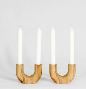 Vela de lujo de metal de diseño clásico, palos de madera, escaneo de textura, estilo dinavo, candelabro primitivo, decorativo japonés para el hogar - Product Image 5