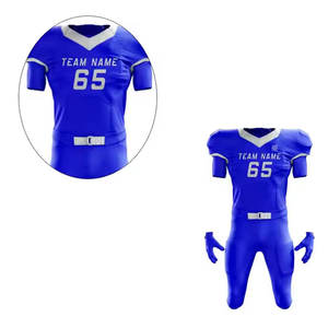 เสื้อฟุตบอลแขนสั้นผ้าโพลีเอสเตอร์แบบอเมริกันชุดทีมระบายอากาศออกแบบชุดทีมของคุณเอง - Product Image 3