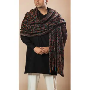 经典实心素色羊毛披肩男士批发价格2023新设计厚保暖冬季男士围巾