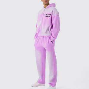 Ensemble de 2 pièces, pantalon de survêtement baggy streetwear personnalisé et sweat-shirt de survêtement, veste coupe-vent imperméable, survêtement pour homme - Product Image 1