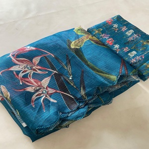 Calidad de exportación indio elegante diseñador de Bollywood bordado lámina impresa Kota Chex Sari último exclusivo Sari étnico ropa de fiesta - Product Image 1