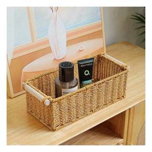 Cestas de almacenamiento de ratán ecológicas personalizadas con asa, diseño multifunción, embalaje personalizado, decoración del hogar, fabricante de Vietnam - Product Image 5