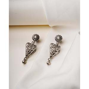 Pendientes de Plata 925 con Diseño de Lámpara y Filigrana, Adorno de Perlas, Símbolo Religioso Cristiano para Bodas y Fiestas - Product Image 1
