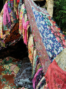 เต็นท์ผ้าบังแดดสำหรับปาร์ตี้,เต็นท์สไตล์โบฮีเมียนงานเย็บปะลายดอกไม้แนวฮิปปี้สำหรับงานแต่งงานสุดชิคๆใช้เวลาตั้งแคมป์ปิคนิค - Product Image 3