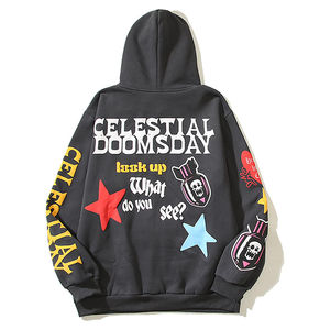 Wholesale High Quality Hooded Streetwear Puff Print <b>Hoodie</b> Cotton <b>Fleece</b> Oversized <b>Zip</b> <b>up</b> Puff Print <b>Hoodie</b> Men High Quality - Product Image 6