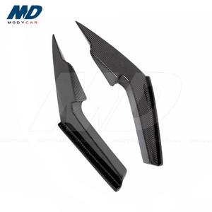 Canards de parachoques delantero de fibra de carbono estilo Modycar para 2017-2021 Nissan GTR R35 EBA - Product Image 4