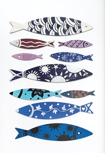 Decorative Wooden Hanging Fish With Many Sizes for Home Crafts <b>Sculpture</b> and Wall Hanging - <b>Wood</b> Fish Decor With Hole - Product Image 4