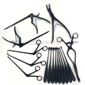 Curetas de hueso Kerrison Rongeurs, 15 Uds., instrumentos quirúrgicos ortopédicos de acero para columna vertebral, Manual de alta calidad, reutilizable, certificado CE - Product Image 1