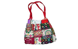 Fait à la main ethnique Banjara coton robe fils colorés miroir travail fermeture à glissière grande capacité Design Portable pour les mariages - Product Image 2