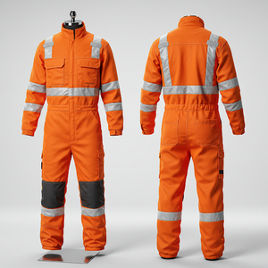 Nuevo estilo personalizado Oil Gas Power Grid Ropa de trabajo de extinción de incendios Ropa DE SEGURIDAD reflectante general Overol - Product Image 5