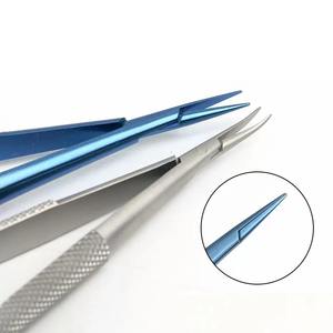 Juego de Instrumentos Oftálmicos de Aleación de Titanio, 1 Pieza, Portaagujas Recto y Curvo, Pinzas Manuales con Bloqueo, Certificación CE Clase I General - Product Image 1