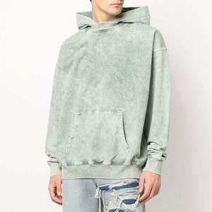 Sweat-shirt de qualité supérieure en tissu 100% coton, lavage à l'acide, pour homme, respirant, lourd, délavé au soleil - Product Image 4