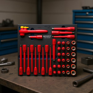 Juego de Llaves de Trinquete Hazet de 3/8'' con Accesorios, Aislamiento Protector de 1000V, 41 Piezas, Incluye Llaves de Trinquete - Product Image 3