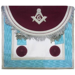 Scottish Rite Apron Fine Embroidered Regalia Adjustable Waist Belt Durable <b>Material</b> Custom Supply Available - Product Image 6