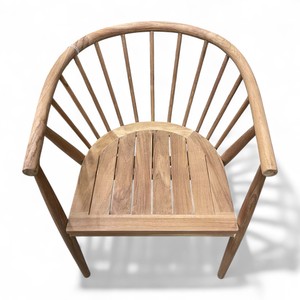 เก้าอี้รับประทานอาหารทำจากไม้สักแข็งสำหรับเฟอร์นิเจอร์สวนกลางแจ้งเก้าอี้รับประทานอาหารแบบแกนหมุนหลังแบบทันสมัยเข้าได้ตามต้องการ - Product Image 4