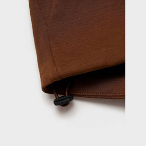 Men Hooded <b>Zip</b> Up Sweatshirt 100% Cotton French Terry Regular Fit Solid <b>Brown</b> Casual Autumn Wear Bulk OEM Clothing Manufacturer - Product Image 4