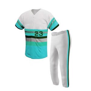 Nuevos uniformes de equipo de béisbol de bajo precio baratos 2024 impresión por sublimación de alta calidad uniforme de béisbol de Jersey en blanco - Product Image 1