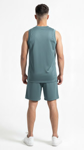 Camiseta de Baloncesto Mineral Verde Azulado Premium para Equipos Profesionales, Clubes de Entrenamiento, Ropa Deportiva Transpirable de Malla - Product Image 2