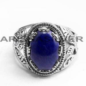 Anillo de lapislázuli de plata 925, joyería de diseño, regalo para ella, joyería al por mayor - Product Image 5