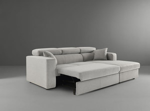 Modern Sectional <b>Sofa</b> <b>Bed</b> <b>with</b> <b>Storage</b> Chaise Convertible L-Shaped Fabric Couch <b>with</b> Adjustable Headrest for Living Room - Product Image 3