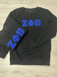 เสื้อสเวตเชิ้ตปักลาย Zeta Phi Beta สไตล์ลำลองสำหรับผู้หญิง ขายส่งยอดนิยม สวมใส่สบาย คอกลม พร้อมตัวอักษรปัก - Product Image 2
