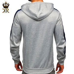 Wholesale High Quality Twill Lining Long Sleeve Heavy Cotton <b>Zip</b> up <b>Hoodies</b> With <b>Pockets</b> for Men - Product Image 2
