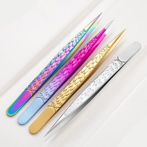 Tweezer Professional Stainless Steel Tweezers For <b>Eyelash</b> <b>Extension</b> Eyebrows Facial Blackhead - Product Image 5