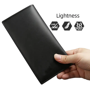 19cm and 9.5cm <b>Mens</b> Long <b>Wallets</b> Made from Cow Pull Up Leather Genuine Leather <b>Slim</b> <b>Wallet</b> for Everyday Use - Product Image 2