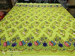 Tissu en filet brodé à la main de dernière génération, tissu perlé de luxe pour femmes - Product Image 5