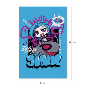 Affiche d'anime Chibi Jinx de League of Legends, 61x91,5 cm, art mural de jeu, Plakat - Product Image 2