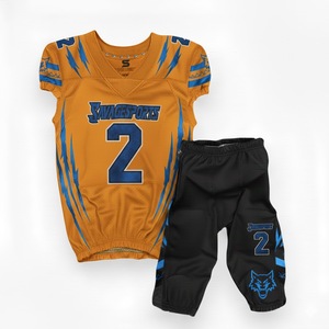 Tenues de football américain personnalisées sur mesure, grandes tailles, 100 % polyester, respirantes, séchage rapide, impression numérique, équipe personnalisée - Product Image 3