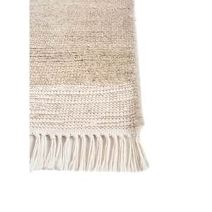 พรมขนสัตว์ถักมือสีเบจน้ำตาล ลายเรียบ สีเดียว ผลิตจากขนสัตว์อัฟกัน เหมาะสำหรับห้องนั่งเล่น รูปทรงสี่เหลี่ยมผืนผ้า สำหรับทางเดิน-สำหรับวัยรุ่น - Product Image 4