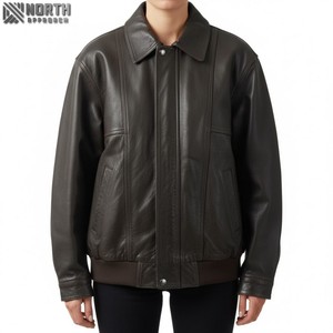 High Quality Women's <b>Winter</b> <b>Leather</b> <b>Jacket</b> with Customized Logo Breathable Design 100% Polyester - Product Image 1