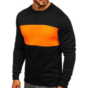 OEM Design personnalisé Vente à Chaud Pulls d'Hiver pour Hommes Sweatshirts à Motif Solide Logo Personnalisé Couleur Contrastée Teinte Unie - Product Image 5