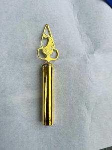 Conjunto de insignias masónicas doradas para la logia azul con emblema MM, bastón masónico (juego de 4) - Product Image 3