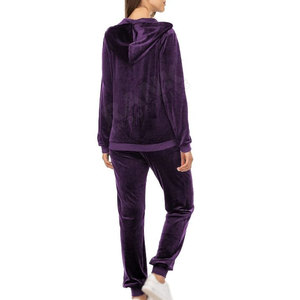 Venta Directa de Fábrica de Ropa Casual de Algodón, Conjuntos Deportivos de Terciopelo para Mujer de Alta Calidad, Logotipo Personalizado - Product Image 4