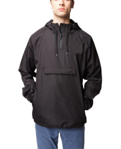 Chaqueta cortavientos para hombre con capucha recubierta personalizada de alta calidad, cómoda, ligera, impermeable, para exteriores, para invierno - Product Image 1