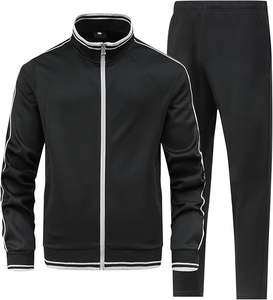 Conjunto Deportivo Unisex Personalizado Reversible, Cortavientos, con Cremallera Completa, para Entrenamiento, Traje de Invierno con Pantalones Jogger - Product Image 1