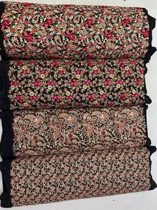 Fourniture d'usine en gros de tissu de travail Kashmiri lourd en fausse georgette pour la fabrication de costumes pour femmes de l'exportateur indien - Product Image 5