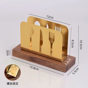 Elegante y moderno soporte de papel de Metal Base de madera Dispensador de palillos de dientes Accesorio multifuncional para uso en el hogar y la Oficina para promociones - Product Image 3